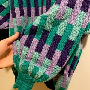 Vintage 80s Vibe Patterned Sweater